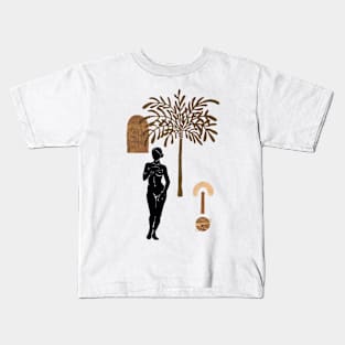 Astro Celestial Feminine Alone Kids T-Shirt